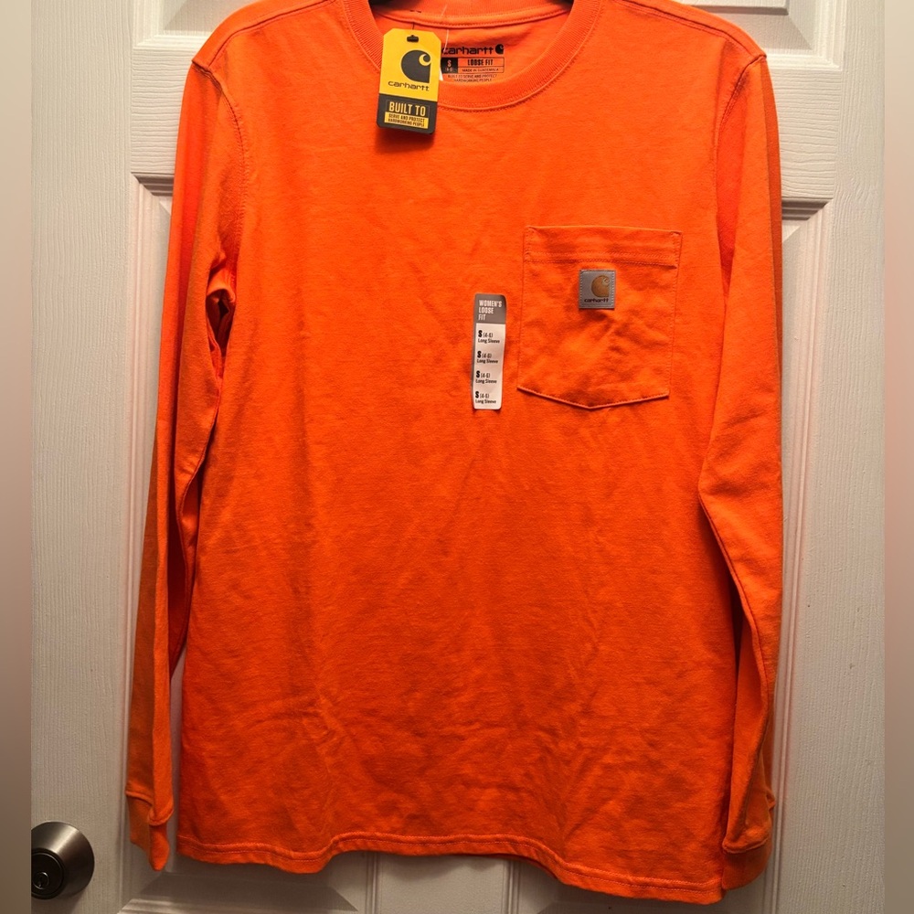 Carhartt Women’s Bright Orange Long Sleeve Tee